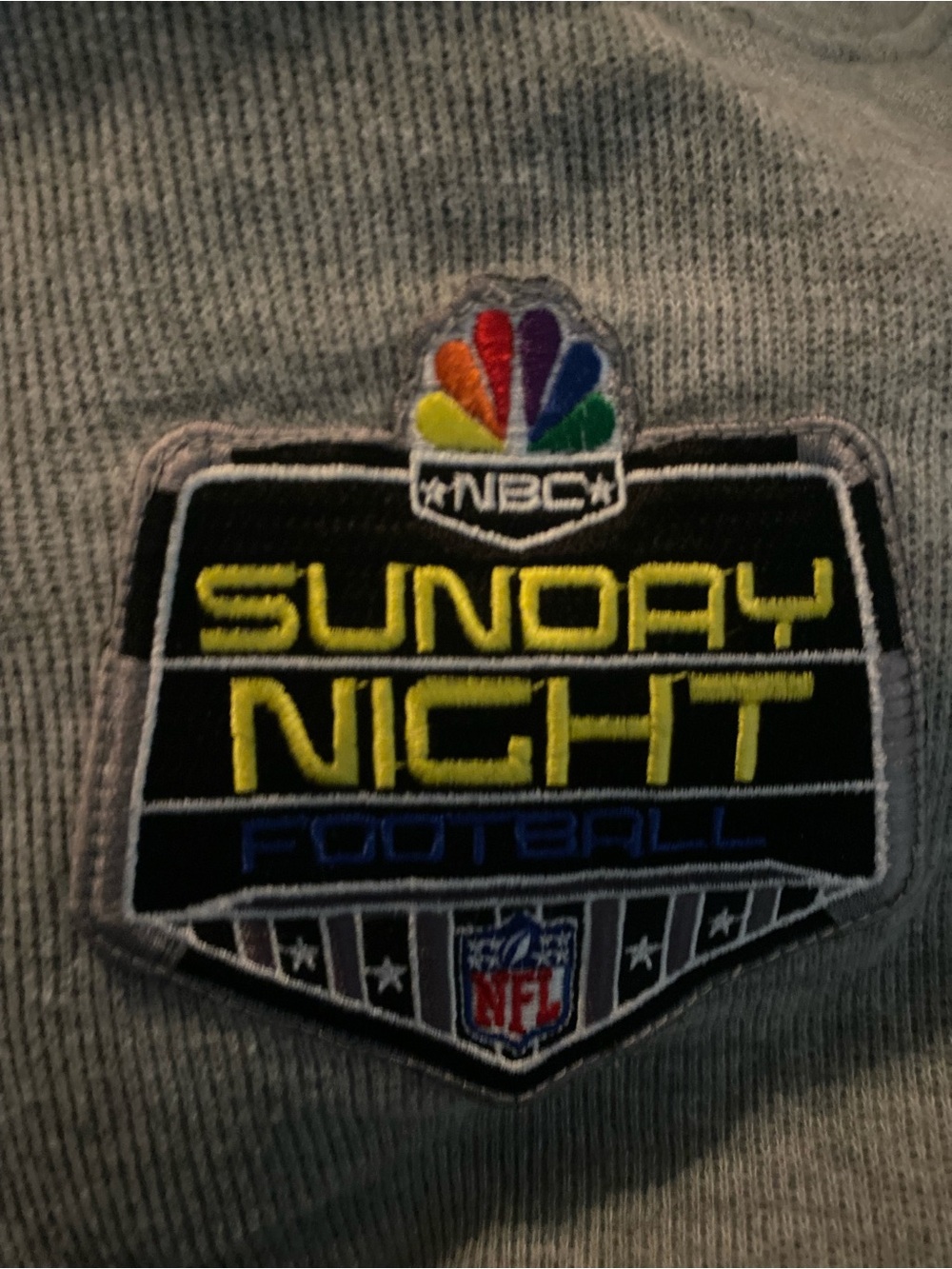 GAP Y2K Gray Crewneck Sweater with Colorful NBC Sunday Night Football Patch